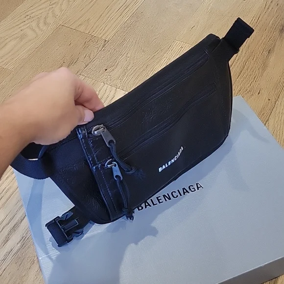 Balenciaga leather fanny pack/cross body